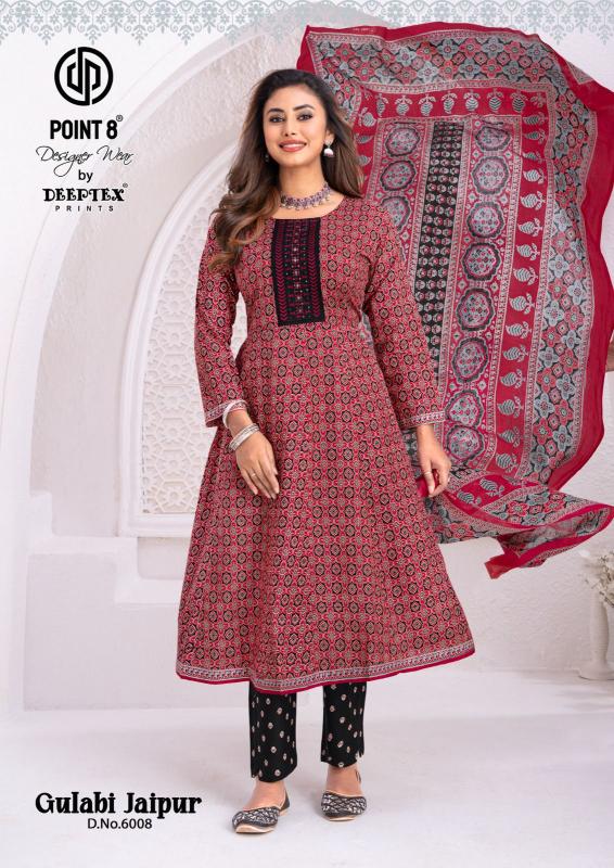 Deeptex gulabi jaipur vol-6 cotton satin kurtis wholesale